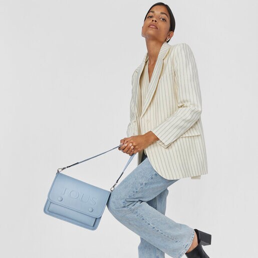 תיק צד TOUS La Rue Audree בגודל בינוני בצבע כחול