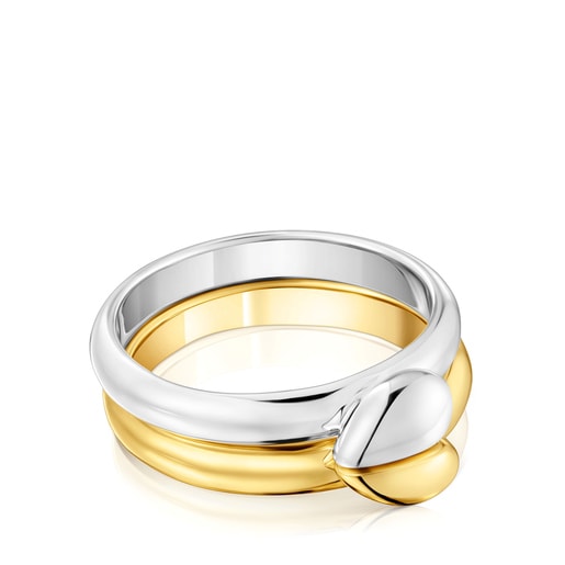 Set small two-tone heart Rings My Other Half