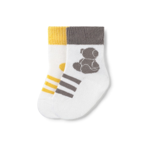 Lot de 2 parells de mitjons per a nadó SSocks groc