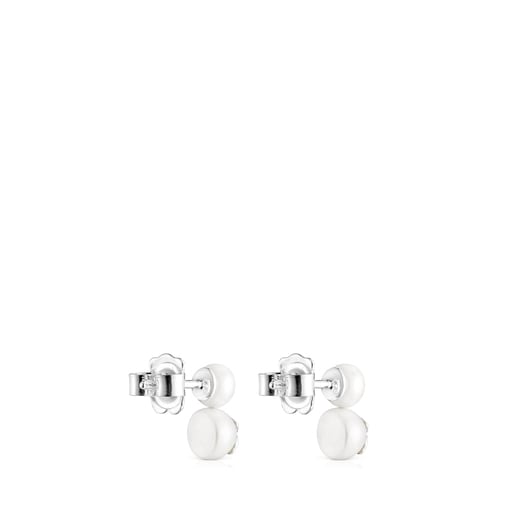 Aretes Icon Pearl de plata y perla