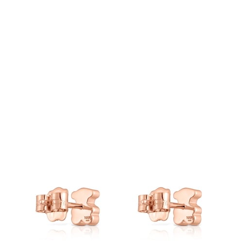 6 mm bear Earrings with 18kt rose-gold plating over silver TOUS Sweet Dolls