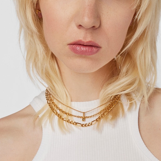 Colgante con baño de oro 18 kt sobre plata Virtual Garden