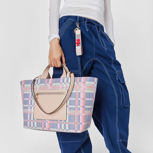 Beige TOUS Cecilia Ribbon Square Key ring