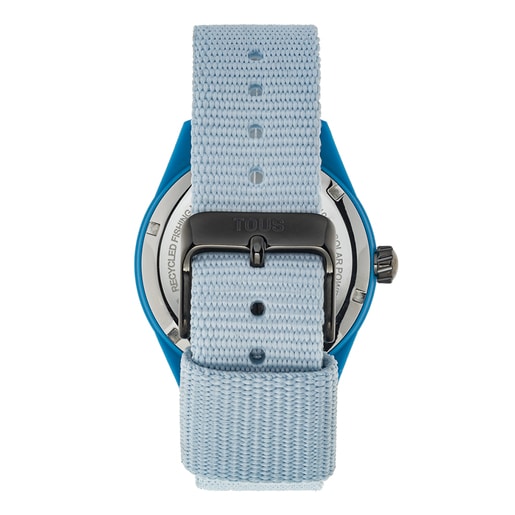 Sky blue solar-powered Analogue watch Vibrant Sun