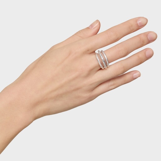 Silver open Ring Duna