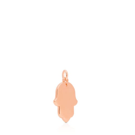 Pendentif Idol Main de Fatima en Argent Vermeil Rosé