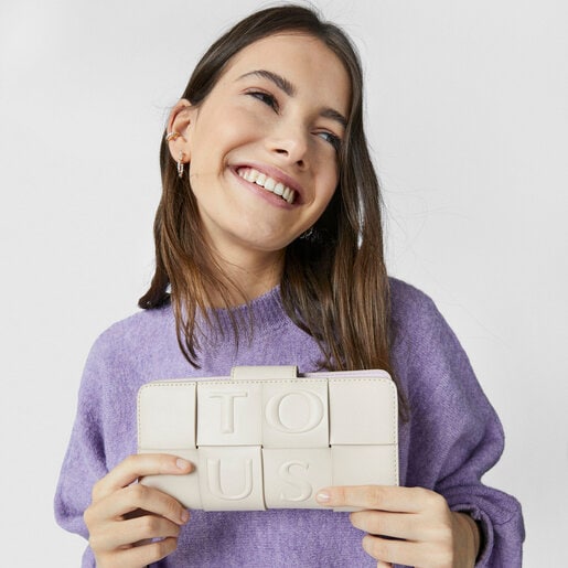 Medium beige and mauve TOUS Damas Wallet