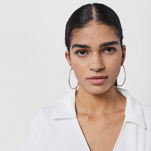 Silver vermeil TOUS Hav Hoop earrings