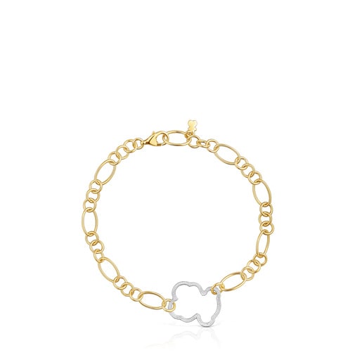 New Silueta two-tone bear chain Bracelet