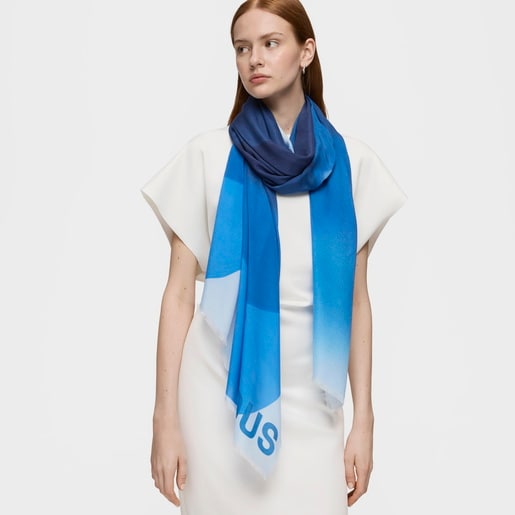 Blauer Foulard TOUS Blurry Bear