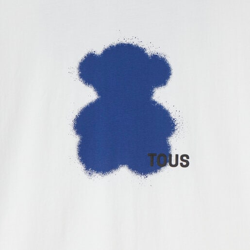 חולצת טי TOUS Motifs Spray בצבע כחול עם שרוול קצר