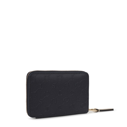 Small navy blue Script Day wallet