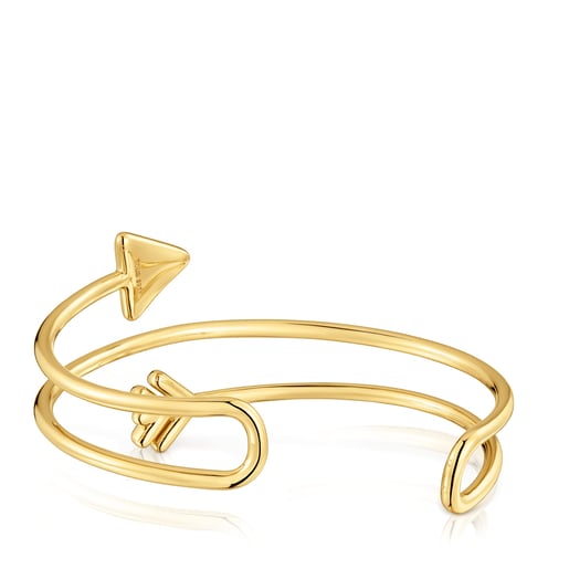 Pulsera esclava con baño de oro 18 kt sobre plata TOUS Flechazo