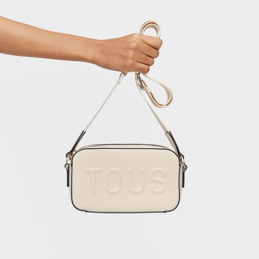 Beige Crossbody reporter bag TOUS La Rue New