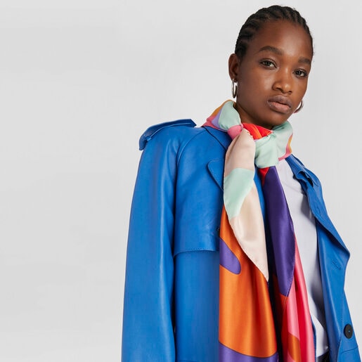 レッドのポリエステル製スカーフ TOUS Mimic