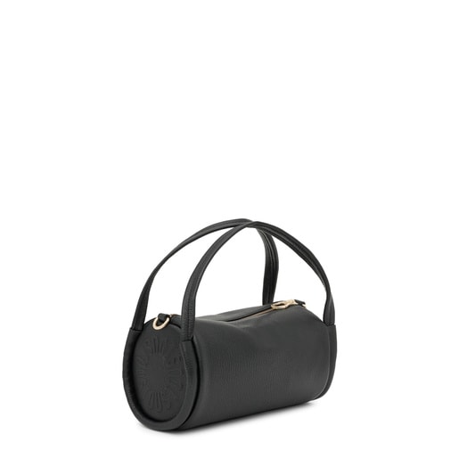 Μικρή τσάντα duffel TOUS Miranda από δέρμα σε μαύρο χρώμα
