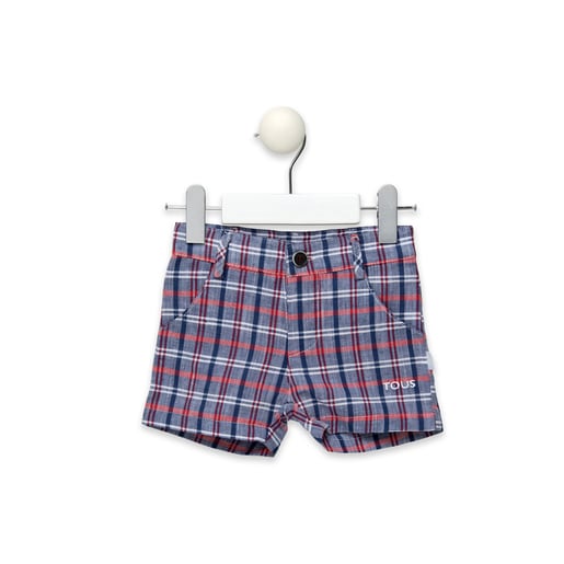 Conjunto de camisa y bermuda cuadros Plum