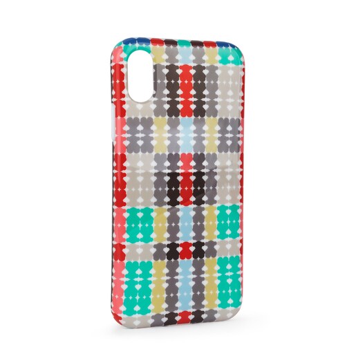 Multicolored Tartan Bears iPhone X Cell phone cover