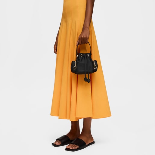 Mini bucket bag preta TOUS Roomy