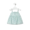 Girls sleeveless shoulder strap dress in Kaos green