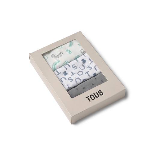 Pack of 3 muslins in MMuse blue