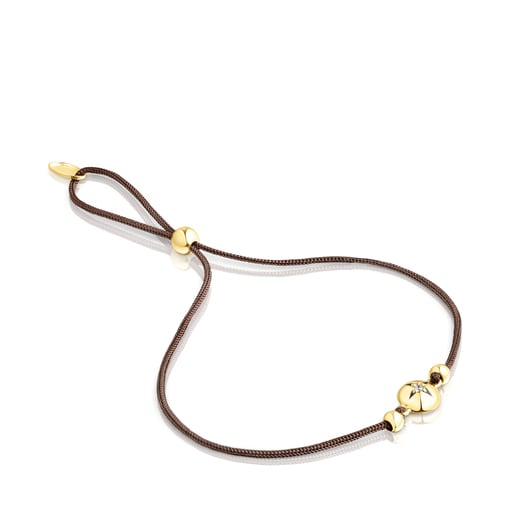 Cord and gold Magic Nature Bracelet with diamonds | TOUS