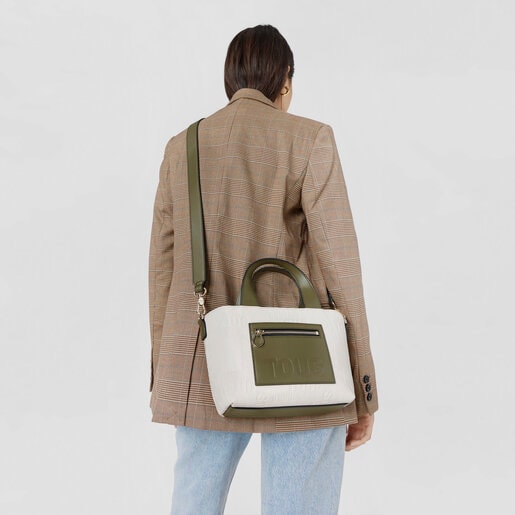 Small beige and khaki Tote bag TOUS Nanda