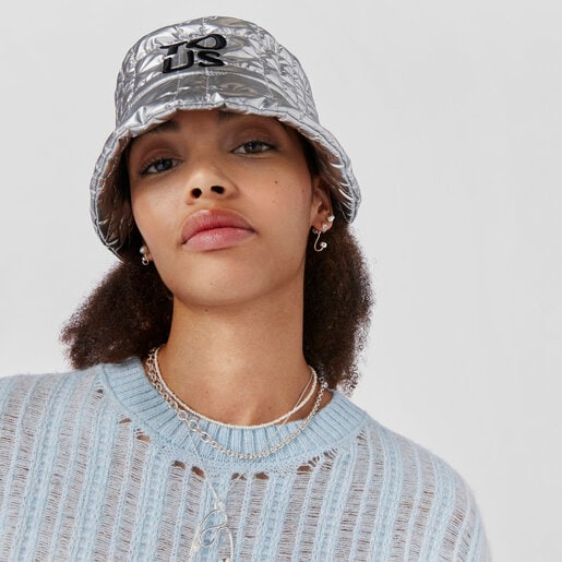 עגילי שני חלקים Tsuri מכסף בשילוב פנינים מתורבתות