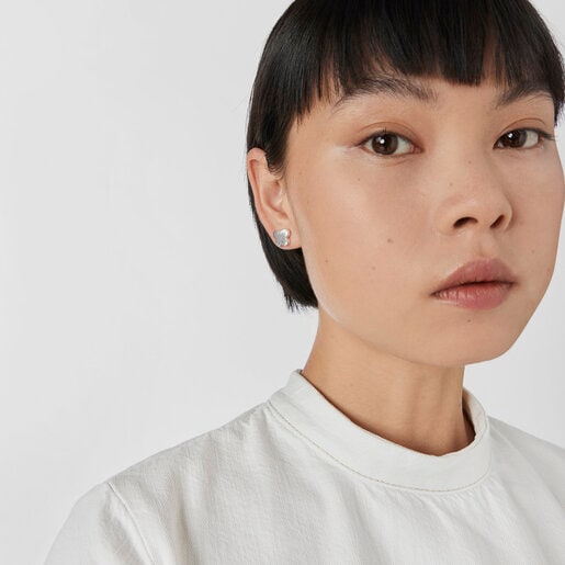 Boucles d'oreilles Bold Motif papillon en argent