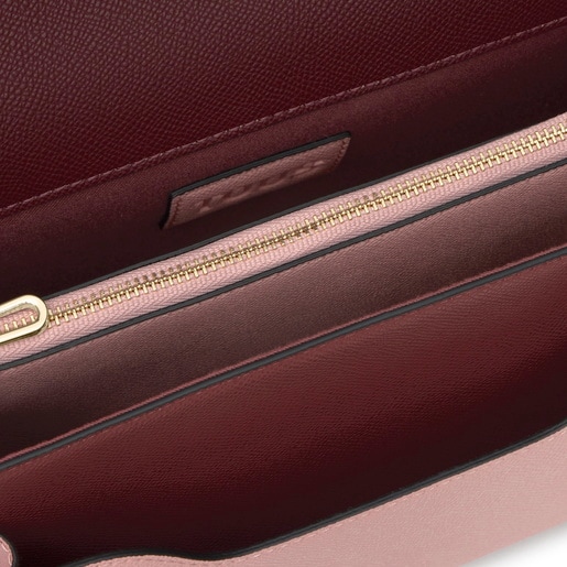 Bandolera mediana burdeos Audree Saffiano