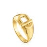 Stříbrný Pečetní prsten pozlacený 18karátovým zlatem TOUS MANIFESTO