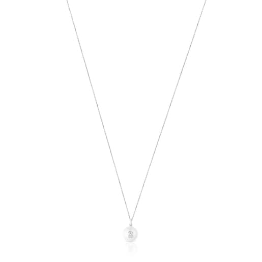 White Gold Necklace with diamonds and pearls TOUS Puppies | TOUS