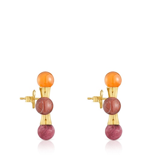 18kt gold plating over silver Earrings with gemstones TOUS X LEA COLOMBO