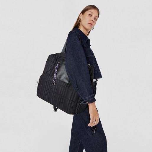 Extralarge black TOUS Empire Padded Backpack TOUS