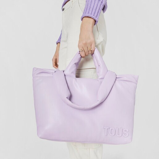 תיק סל TOUS Carol גדול בצבע סגול בהיר