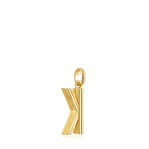 Medium 18kt gold plating over silver letter K Pendant TOUS Alphabet