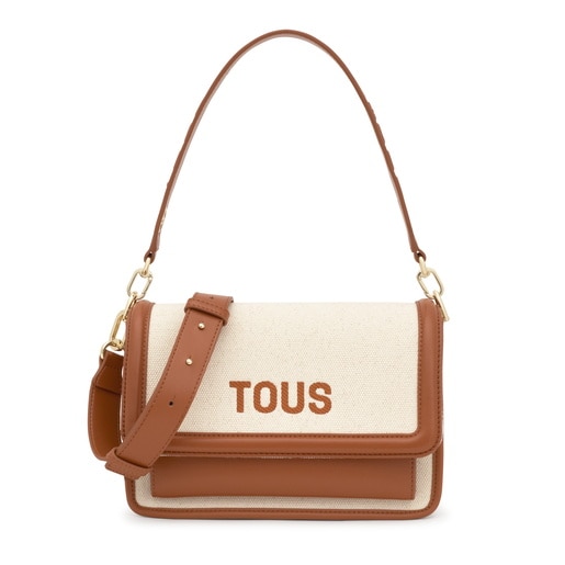 Bandolera mediana camel Audree Canvas