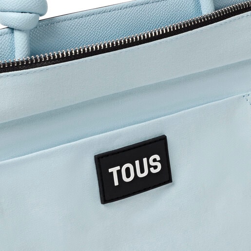 Μικρή τσάντα-καλάθι TOUS La Rue New σε ανοιχτό μπλε χρώμα
