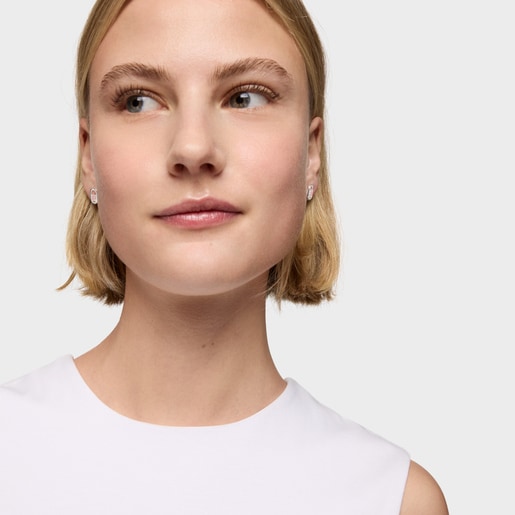 Aretes de plata y cuarzo Camille