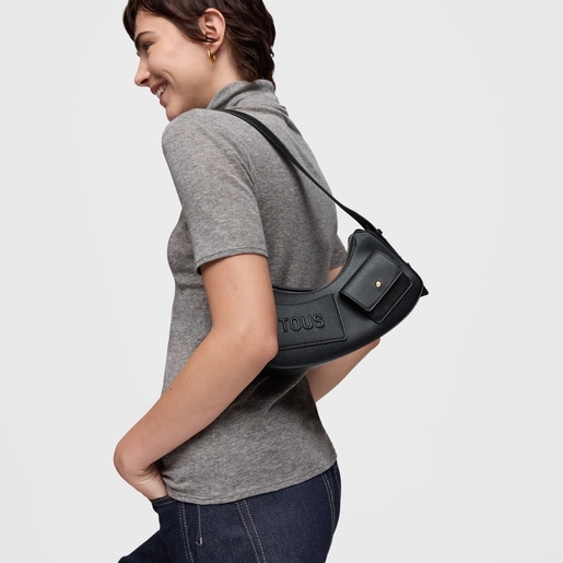 Bolso de hombro negro TOUS Back to basics