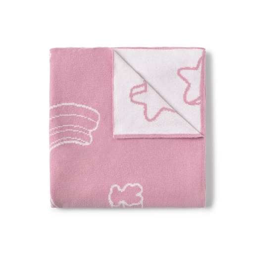 Reversible baby blanket in Nilo pink