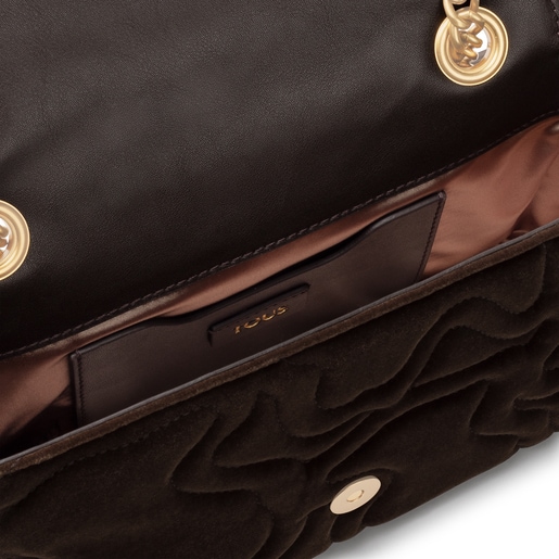 Medium green Kaos Dream Velvet shoulder bag with flap