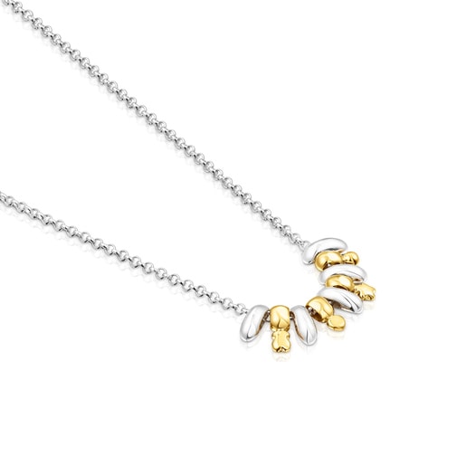 Silver and silver vermeil Virtual Garden Necklace with charms