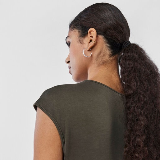 Silver vermeil TOUS Bear Row earcuff with bear silhouettes
