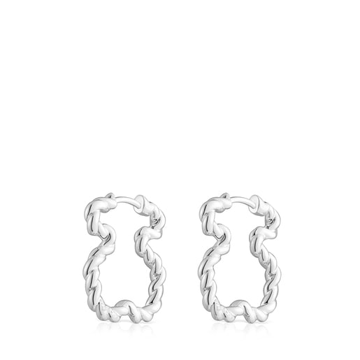 Boucles d'oreilles avec silhouette ourson Twisted