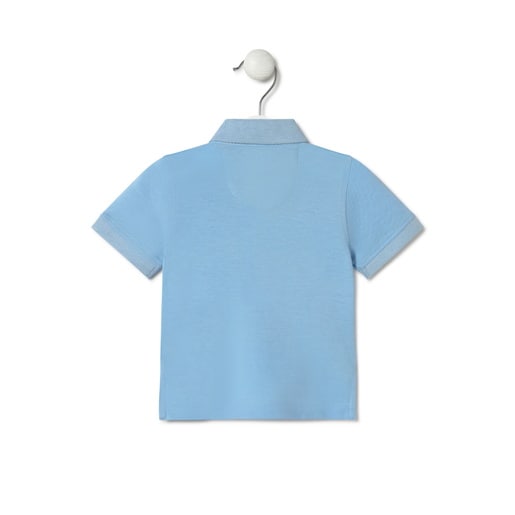 Polo t-shirt in Casual blue sky blue