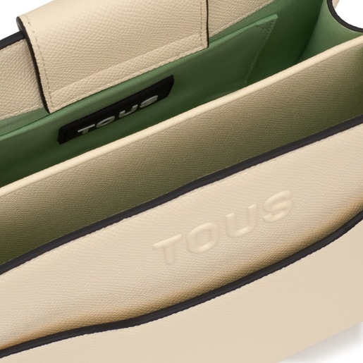 Shopper pequeño beige Audree Saffiano