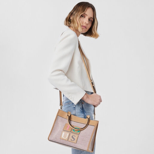 Medium pink TOUS Yummy Shopping bag