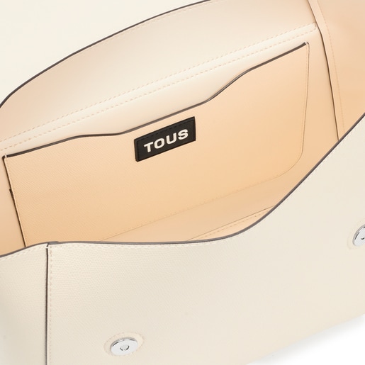 ベージュのラージ・シティバッグ TOUS Sylvia