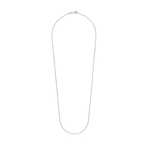 Strieborný Priliehavý náhrdelník dĺžky 60 cm TOUS Basics